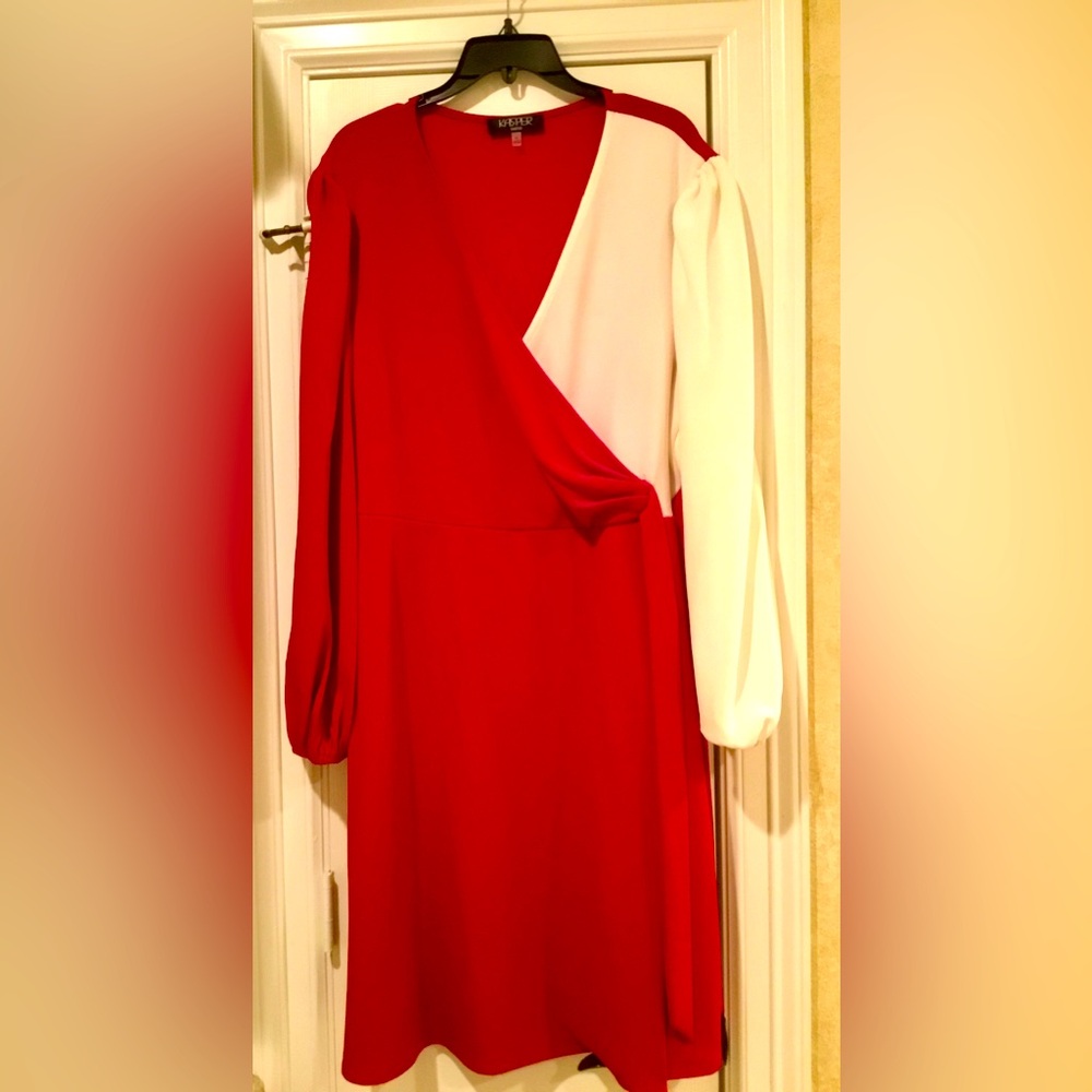 Kasper Red/White Holiday Dress